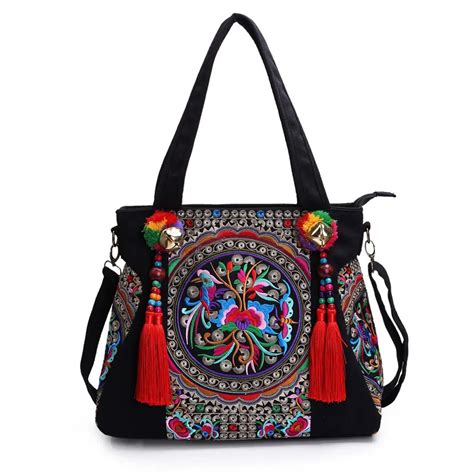 WOMEN'S LUXURY TEXTILE SHOULDER BAGS 